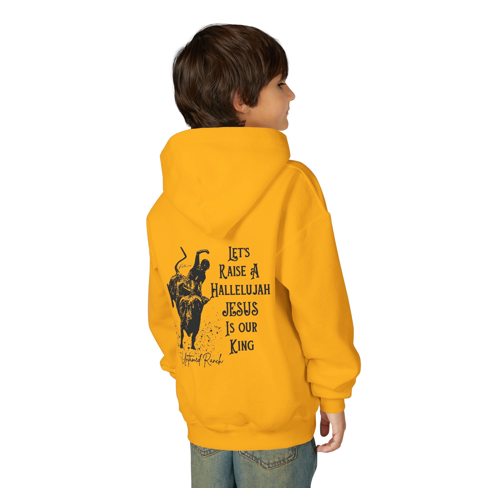 Youth Bucking bull Rodeo Heavy Blend Hooded Sweatshirt