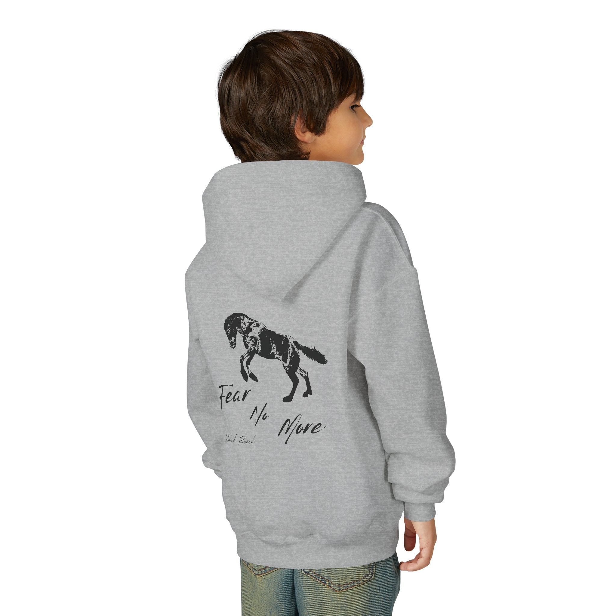 Fear no more country horse Youth Heavy Blend Hooded Sweatshirt