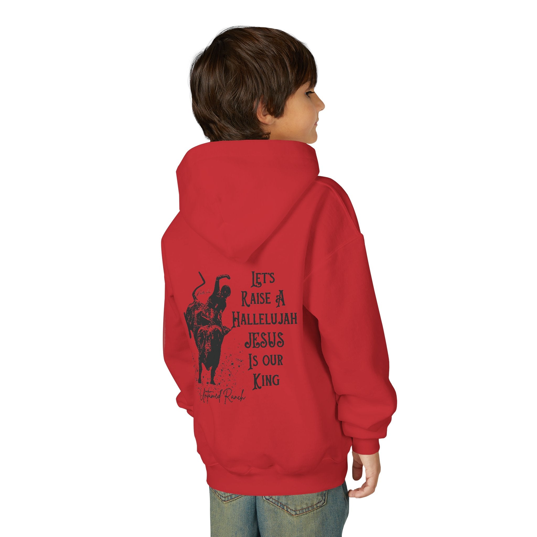 Youth Bucking bull Rodeo Heavy Blend Hooded Sweatshirt