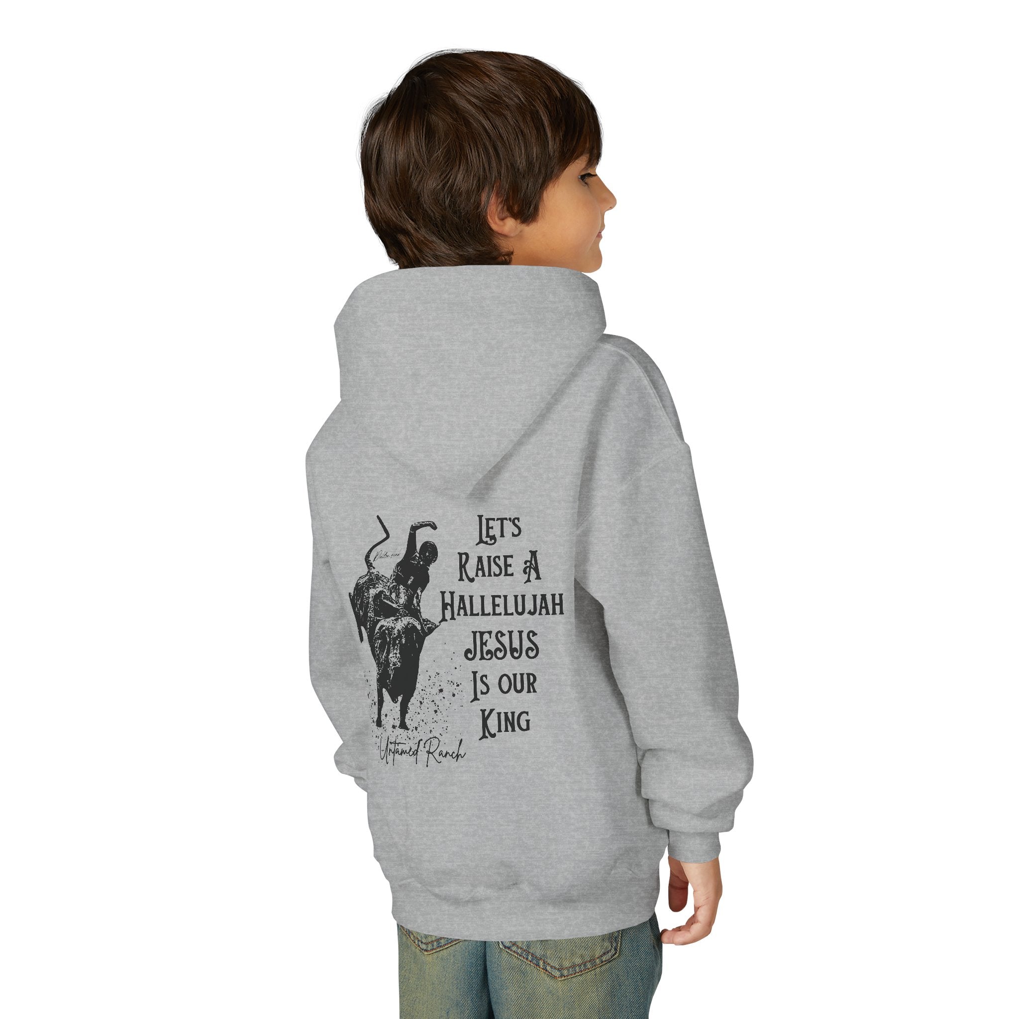 Youth Bucking bull Rodeo Heavy Blend Hooded Sweatshirt