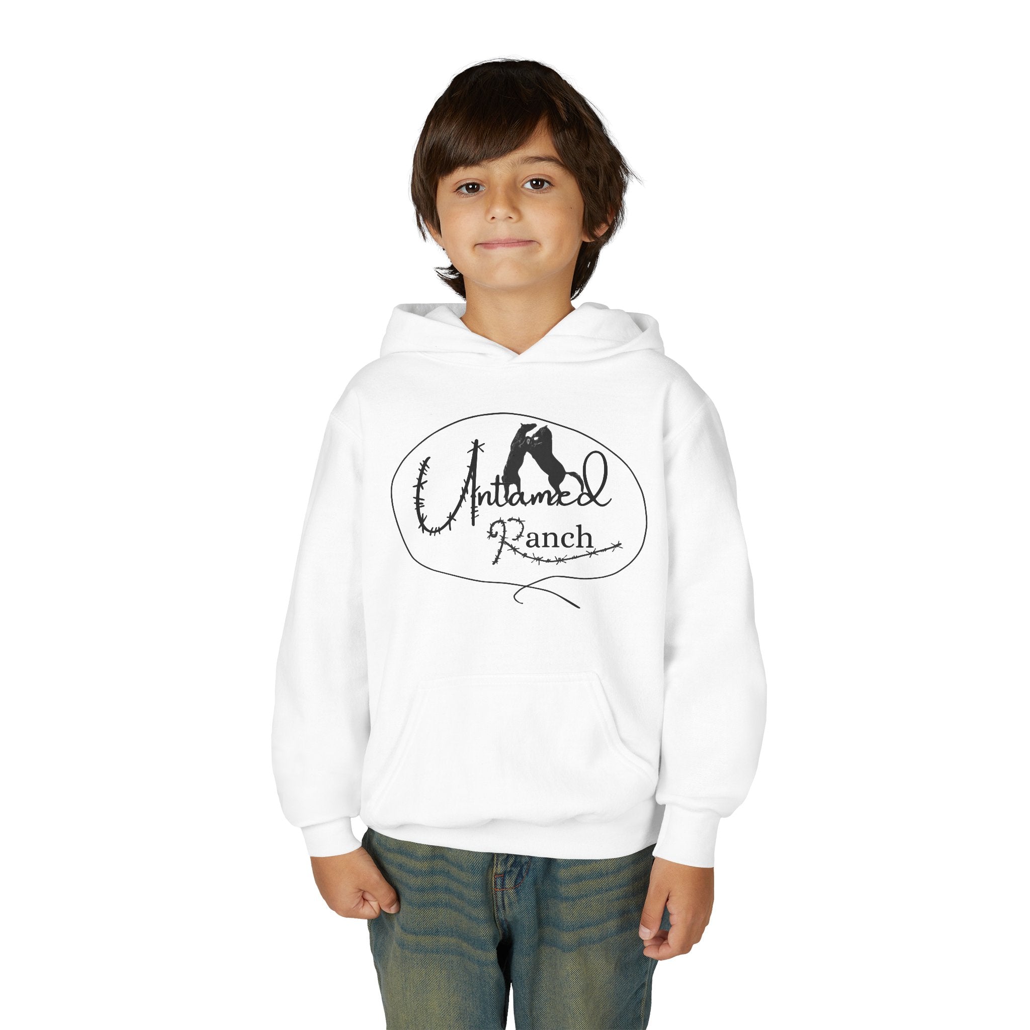 Youth Bucking bull Rodeo Heavy Blend Hooded Sweatshirt