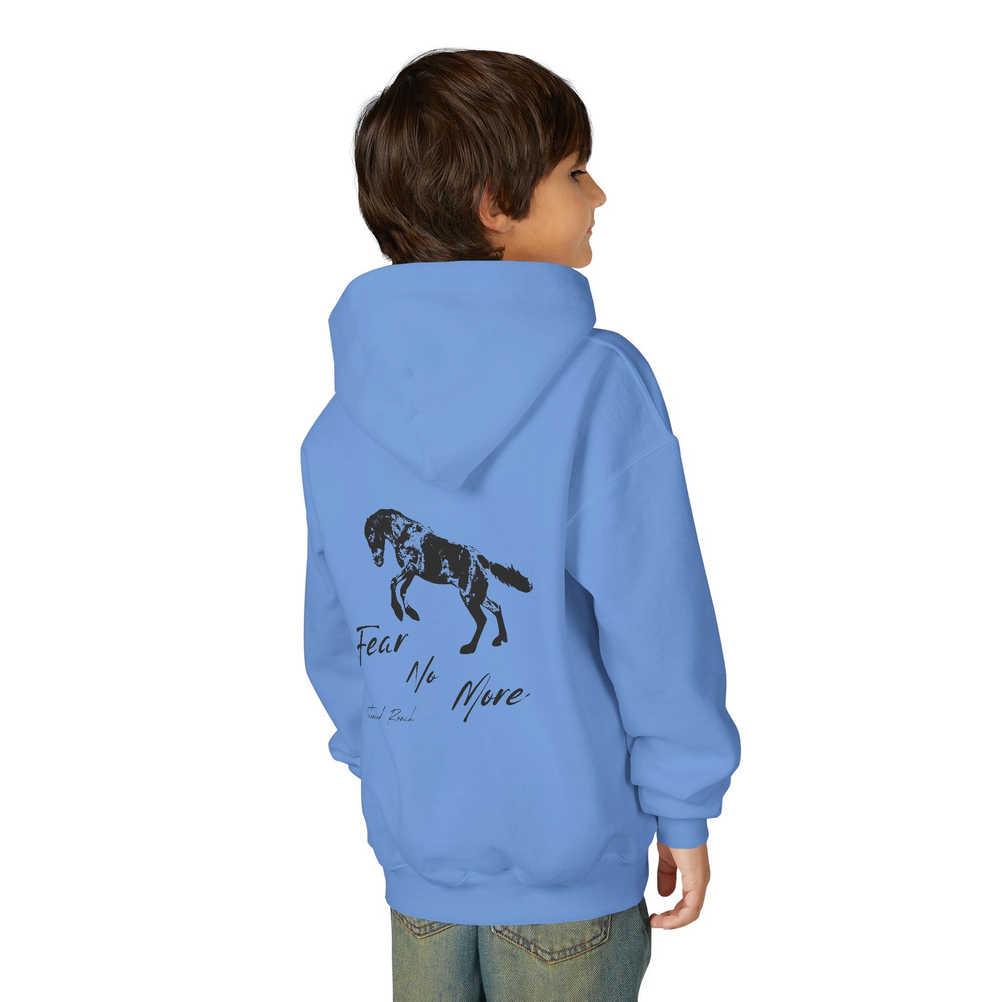 Fear no more country horse Youth Heavy Blend Hooded Sweatshirt