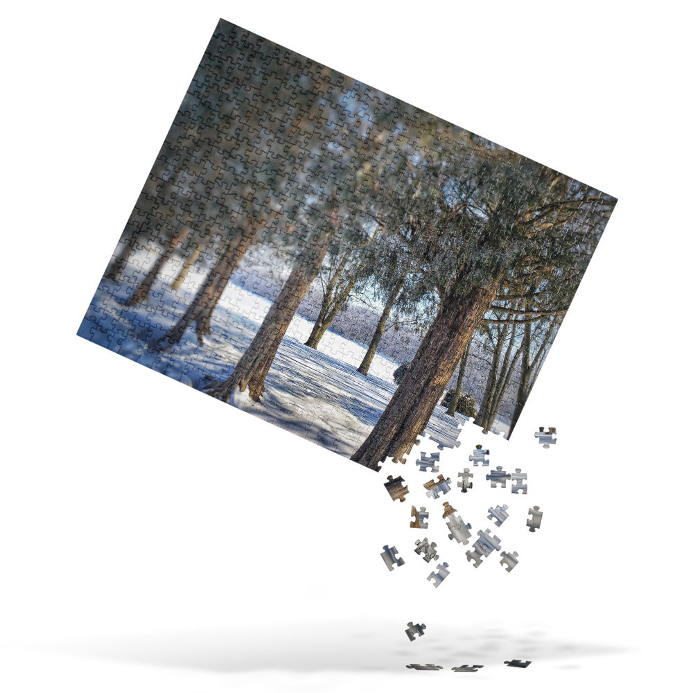 Snowy evergreens Jigsaw puzzle
