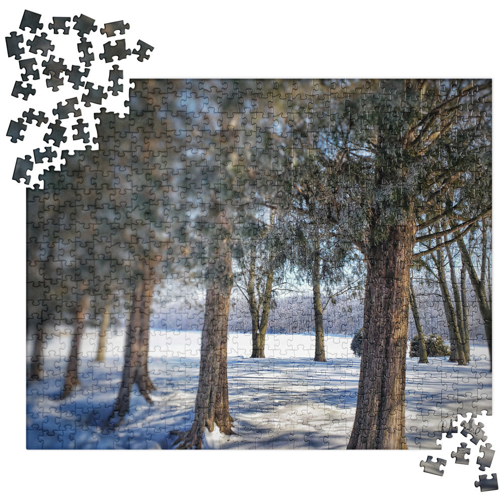 Snowy evergreens Jigsaw puzzle