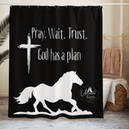 Inspirational western horse Shower curtain