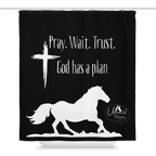 Inspirational western horse Shower curtain